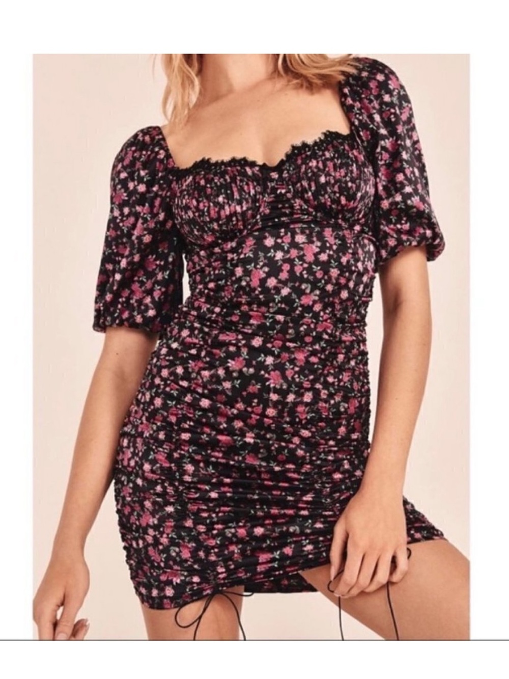 For Love and Lemons mini dress satin size S